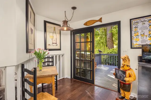 Doors to large deck