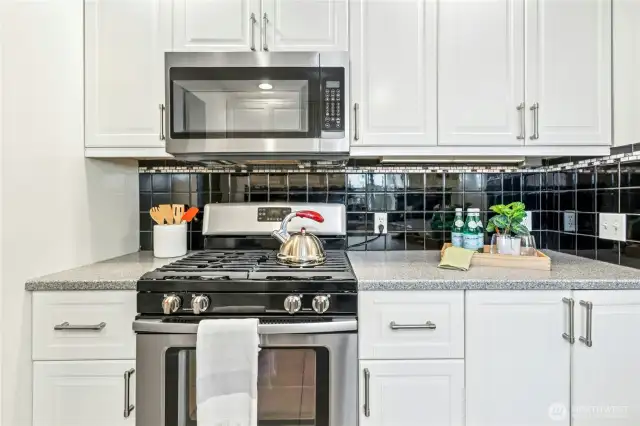 Stainless appliances.