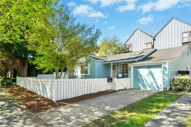 Dedicated driveway and attached garage.