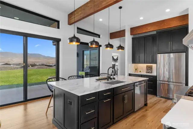 Home features Custom luxury black vinyl windows.
