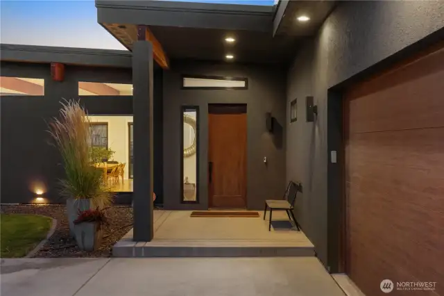 Front entry with 8 ft door.
