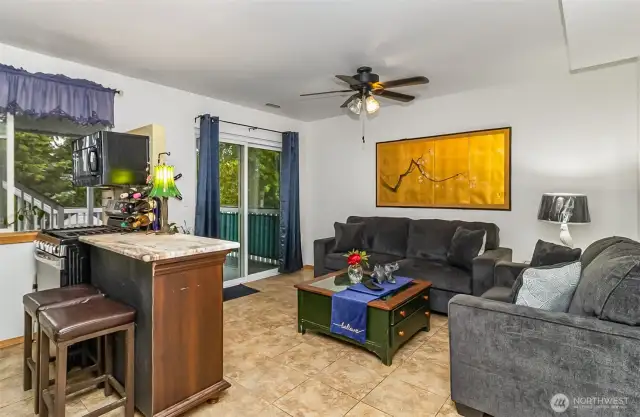 Apartment Suite- access to private trex deck that is covered.