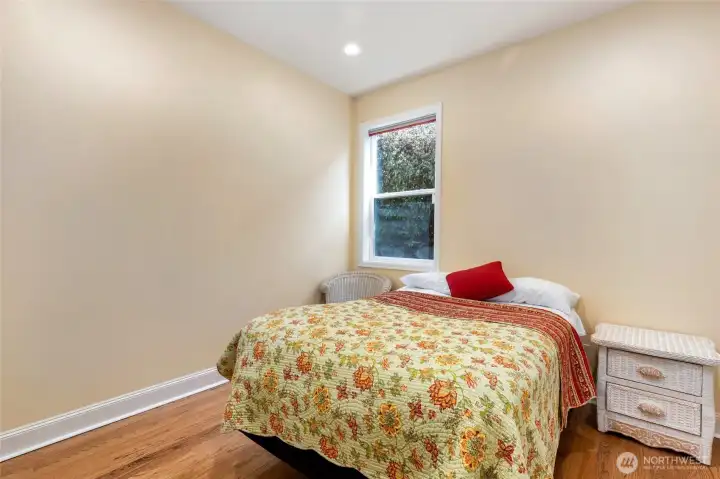 1 of 3 bedrooms. New flooring, spacious and clean. Walk in closet is an added bonus