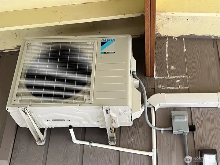 Unit 142 mini split system view from carport (Unit 142 only)