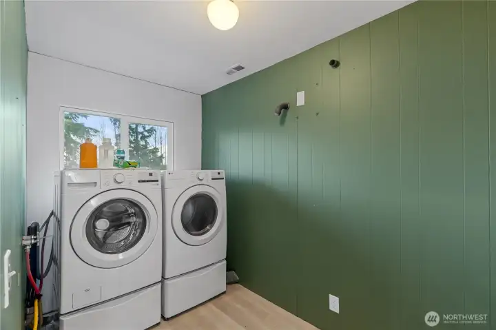 laundry off of kitchen and dining room