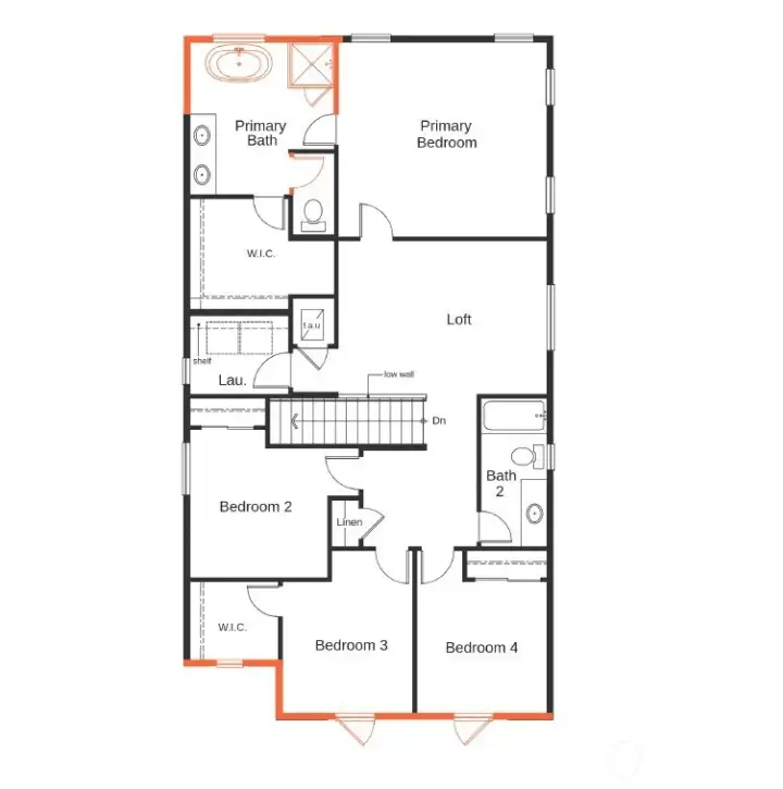 Rendering for layout, not of actual home
