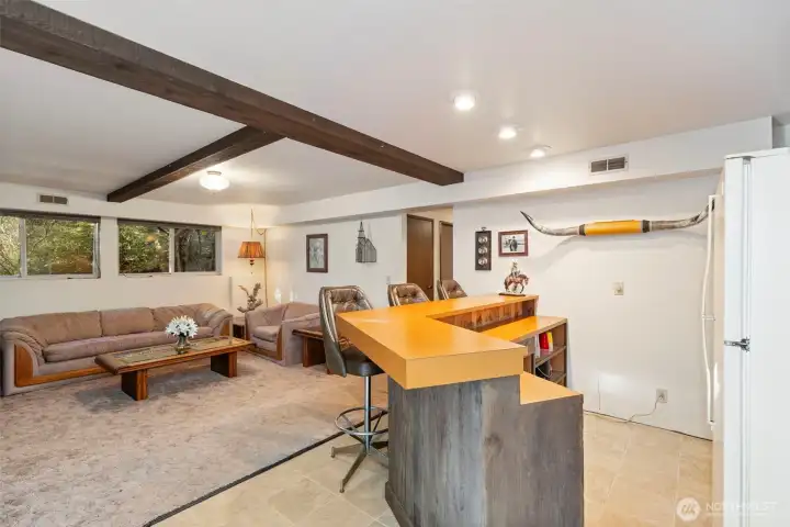 Downstairs living area