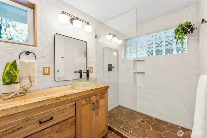 Spa-like en-suite bath in Primary Bedroom