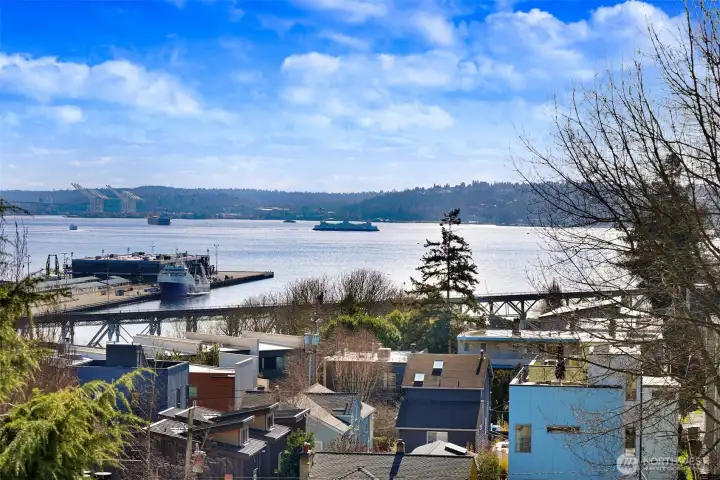 You'll never tire of watching ships come and go, especially the magnitude of cruise ships! Maybe you'll even spot eagles, seals or orcas from here.