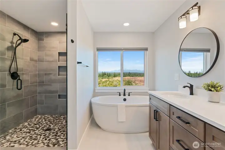 Soak in the tub and the sunset!