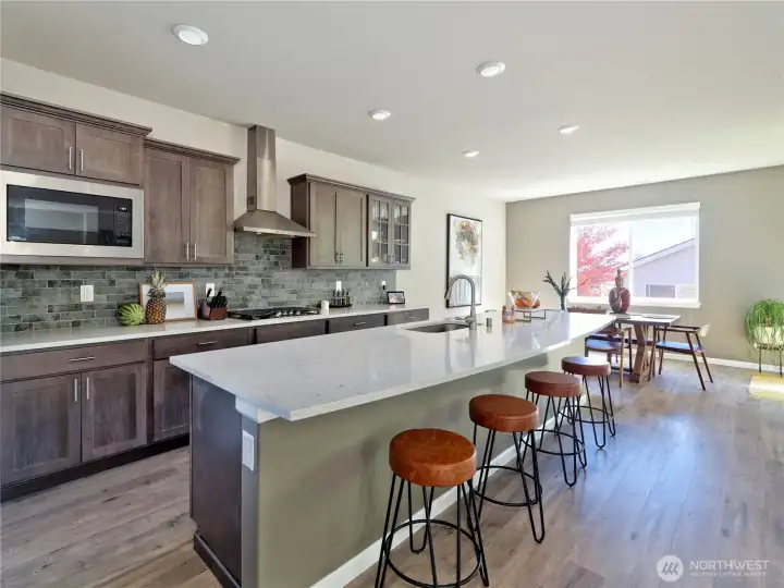 Kitchen with gas range