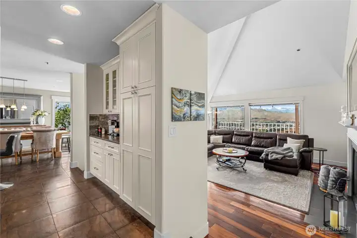 From entry into living Room, Kitchen & Dining Rooms