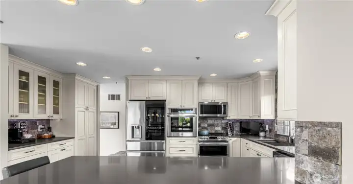 Stainless finger-print proof LG appliances & 3 ovens.