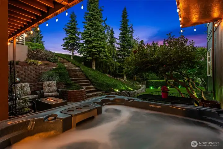 Lower Patio into yard.