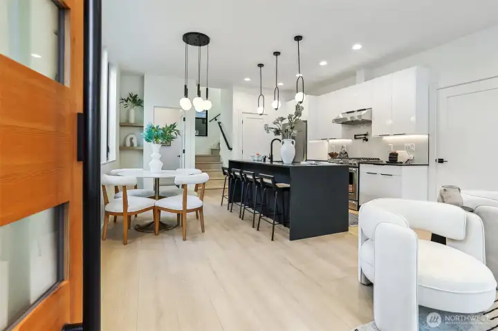 Open, Spacious Main Living Level with High Ceilings