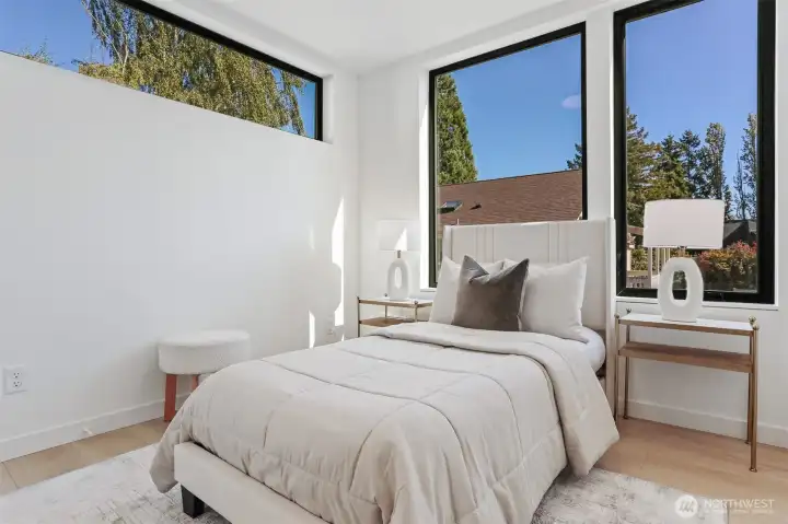 Good Size Second Bedroom with Oversized Windows, Heating/Cooling