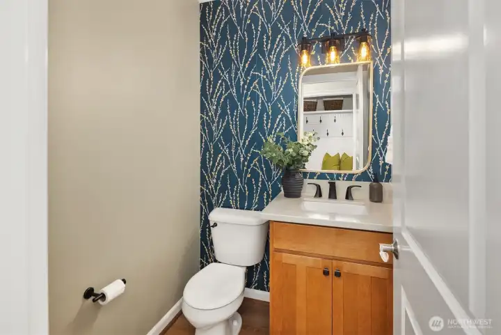 Main level powder room.