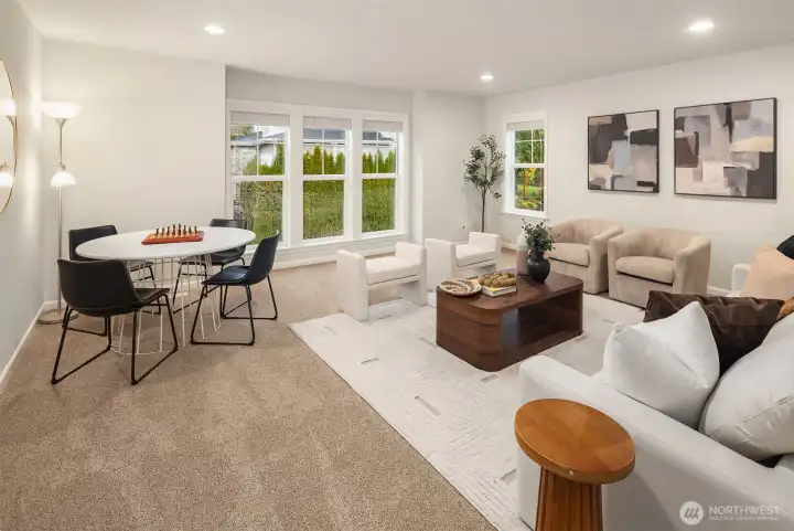 Upper level bonus/theater room.