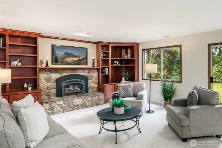 Image the fun times with friends and family in this family room.