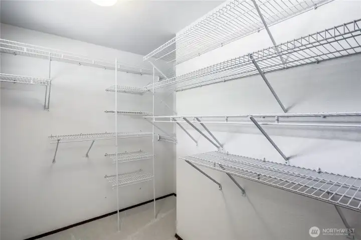 Huge walk-in closet off the primary bedroom.