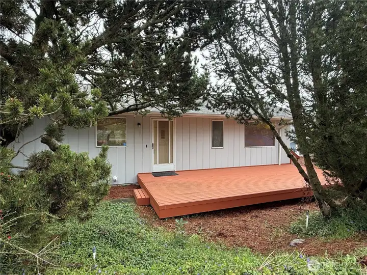 Main floor entry with front deck
