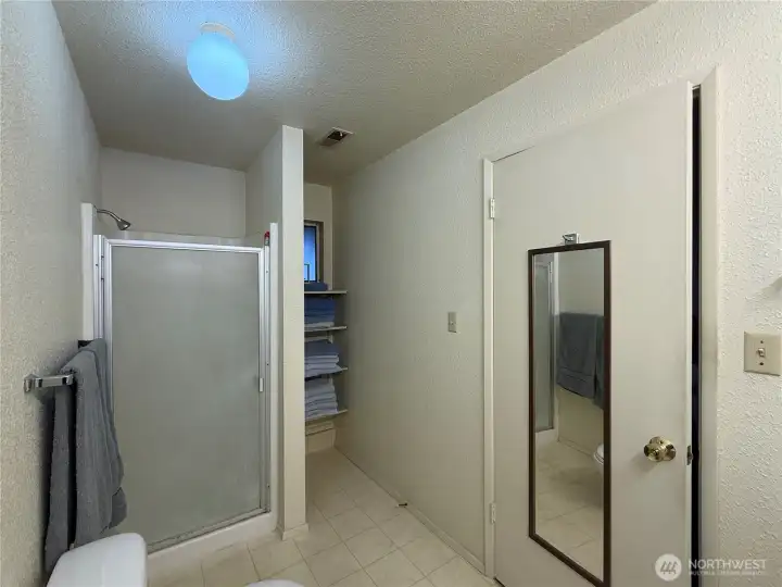 Lower level 3/4 bathroom