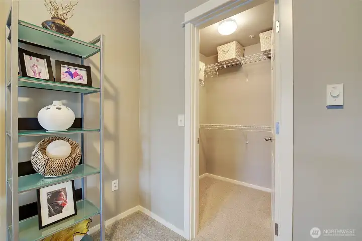 Bedroom 2 with walk-in closet.