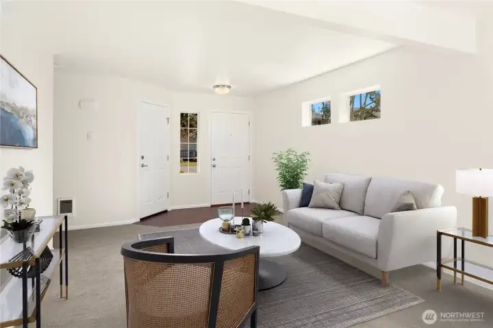 Living room, staged.