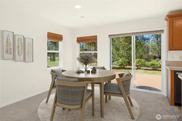 Dining area, staged.