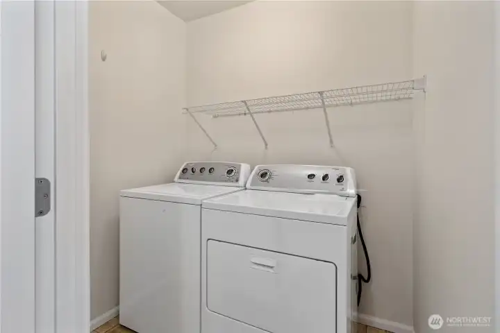Washer and dryer stay.
