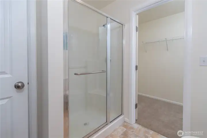 3/4 bath in primary bedroom.