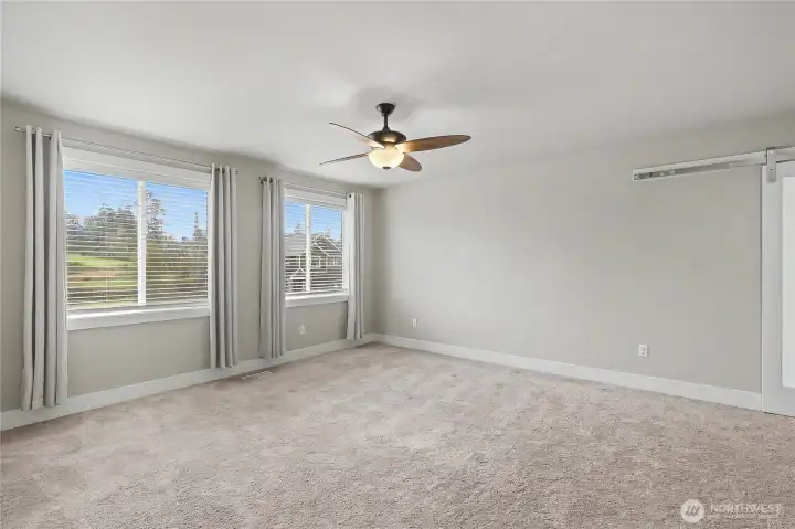 Primary Bedroom view without virtual staging.