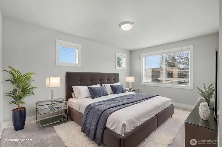 Bedroom #3, ALL are ample in size and have walk-in closets! ***Virtually Staged***