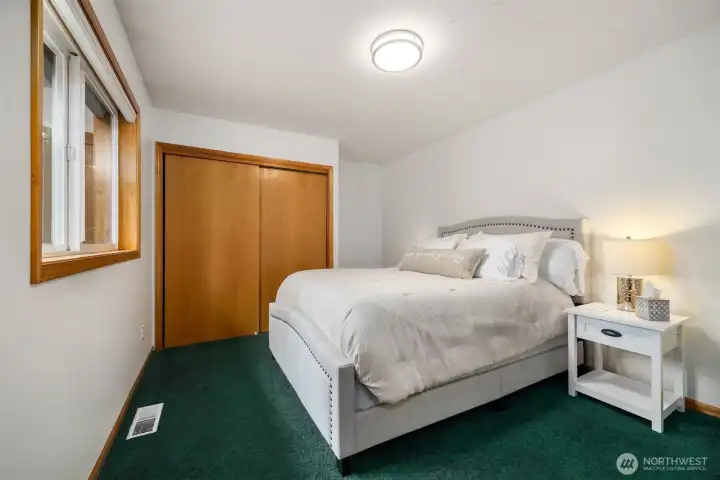 The 3rd bedroom looks to the rear yard and is also quite large.