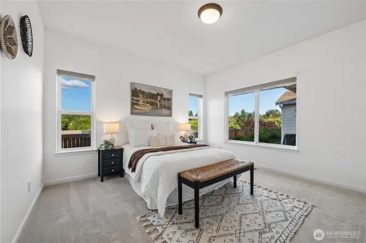 The generous room size and beautiful territorial views make this a wonderful space for guests or hobbies.