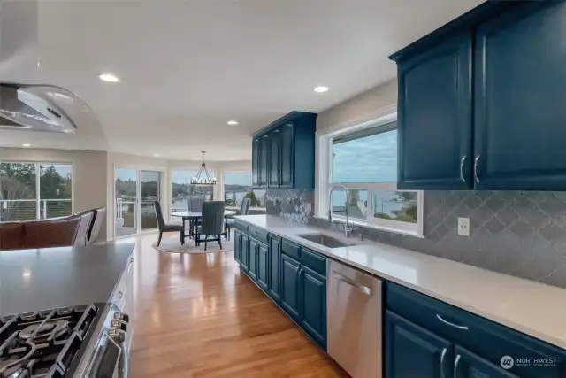 Dining area leads out to the expansive deck, just built 4 years ago!