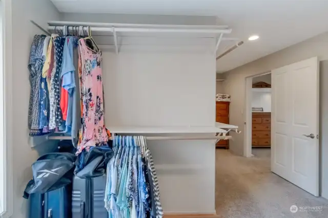 This walk-in closet is a MUST SEE! Large spacious closet ready for your imagination! You could add a home office set up, nursery space, so many possibilities. Too many shoes? Never a problem for this closet!