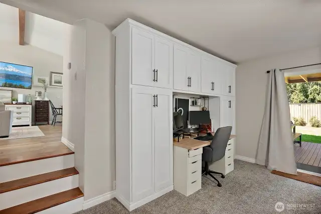 New built-ins in lower level family room