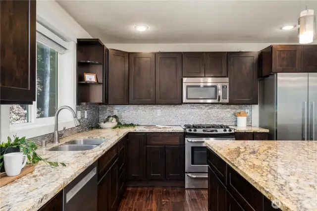 More kitchen cabinets and granite counters