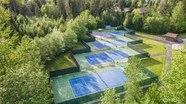 Tennis and pickleball courts - with four more pickleball courts coming soon!