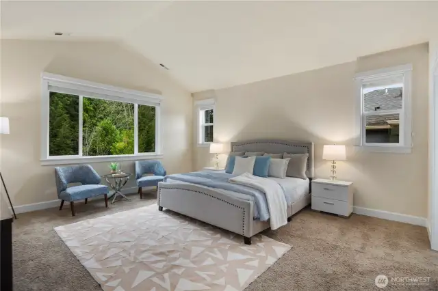 Primary bedroom with a room for comfy sitting area. This floor plan offers so much flexibility.