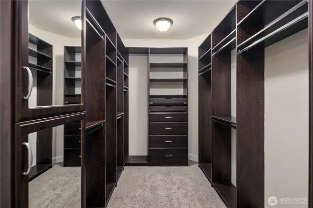 Custom closet with lots of storage!