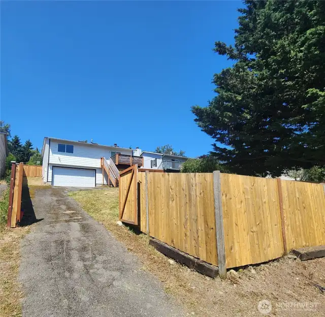 Alley access to backyard and large 2 car garage
