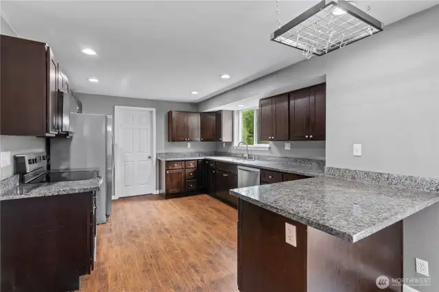 Plenty of counter space here!