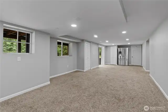 Freshly painted lower floor