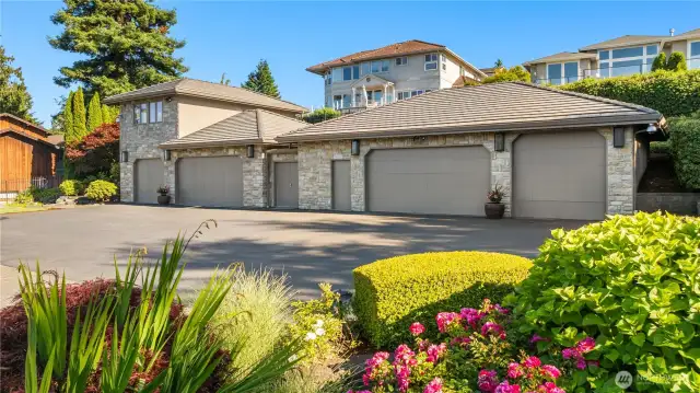 6 car garage with bathroom, shop area and room for an office, bedroom or added storage