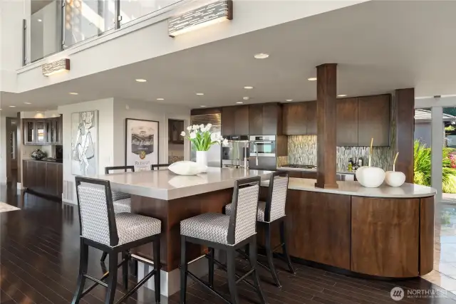 Skybridge right above the kitchen area
