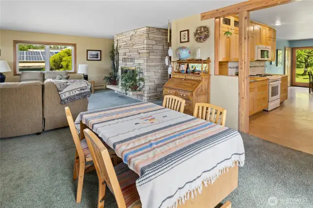 Open living/dining space on the main level.
