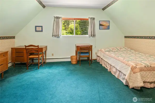 One of two bedrooms on the upper level.