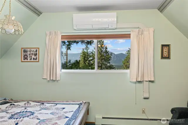 One of two bedrooms on the upper level.